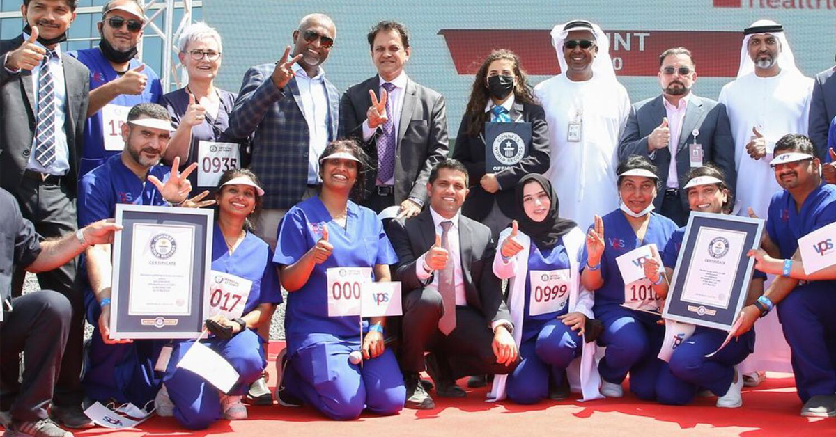 UAE nurses of VPS Healthcare set two Guinness World Records in Abu Dhabi