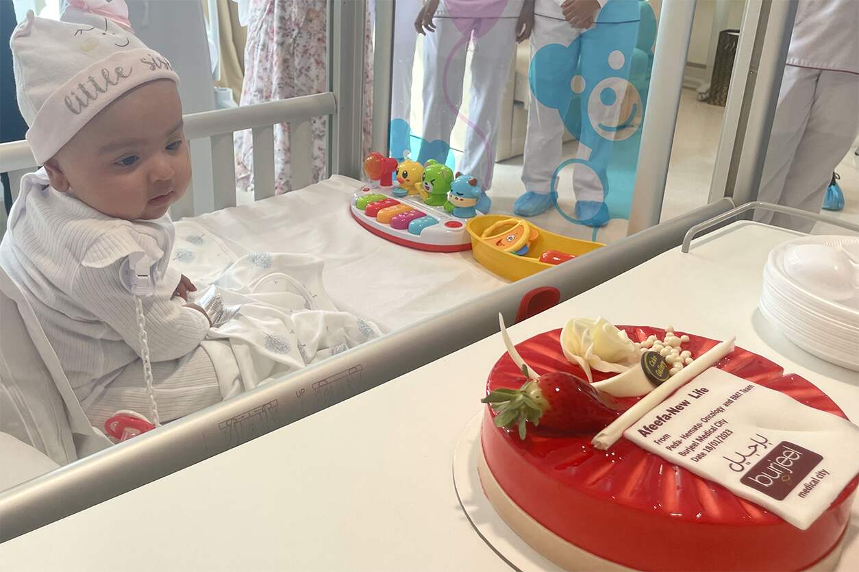 Baby girl undergoes bone marrow transplant from sister 8 in Abu Dhabi