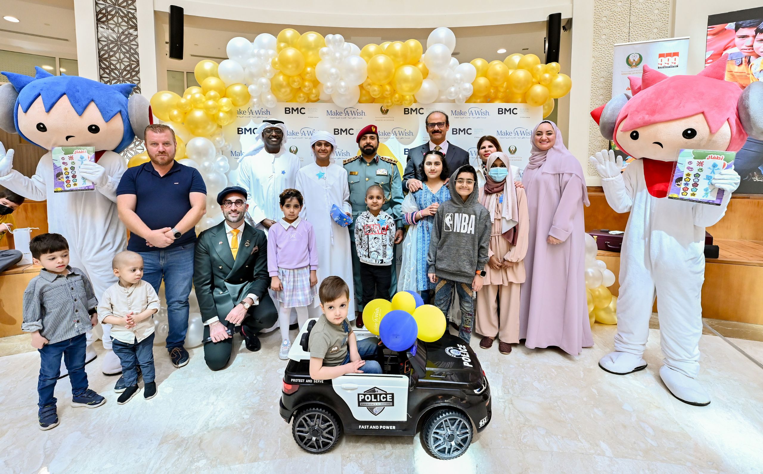 “Make A Wish” in collaboration with the “Ministry of Interior” and “Burjeel” grant wishes for children on International Childhood Cancer Day